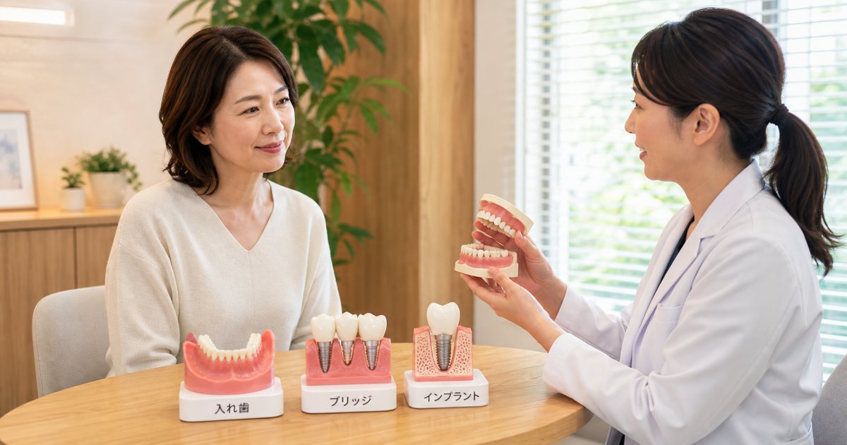 歯を失った後の治療選択肢とは？40代から考える3つの方法